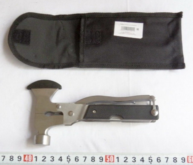 Набор походный (046224) молоток,топор,пассатижи,открывашка,ножи,пила   Ж