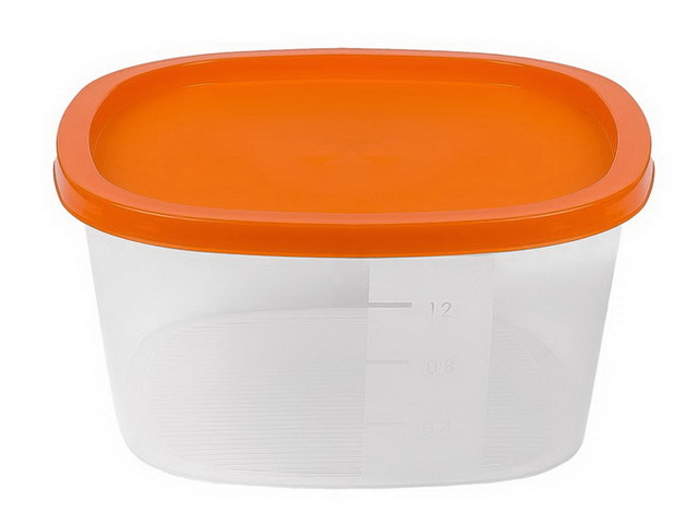 Контейнер СВЧ и заморозки 1,55л квадратный  микс МП *30