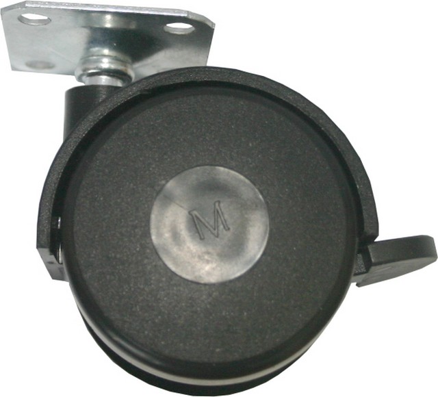 Опора колесная с площадкой d-50,h=65 пластмассовая с фиксатором *50