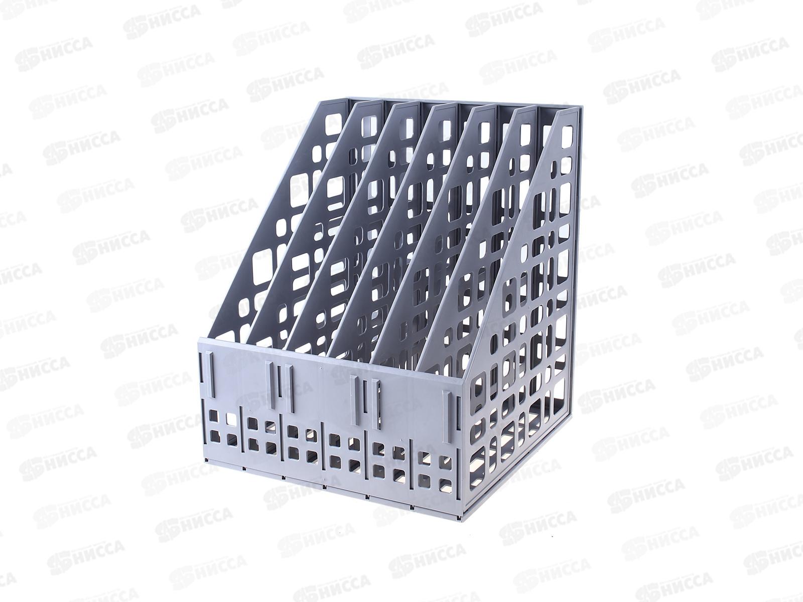 Лоток вертикальный 6секций СТАММ серый, ЛТ86/ЛТВ-63725*12