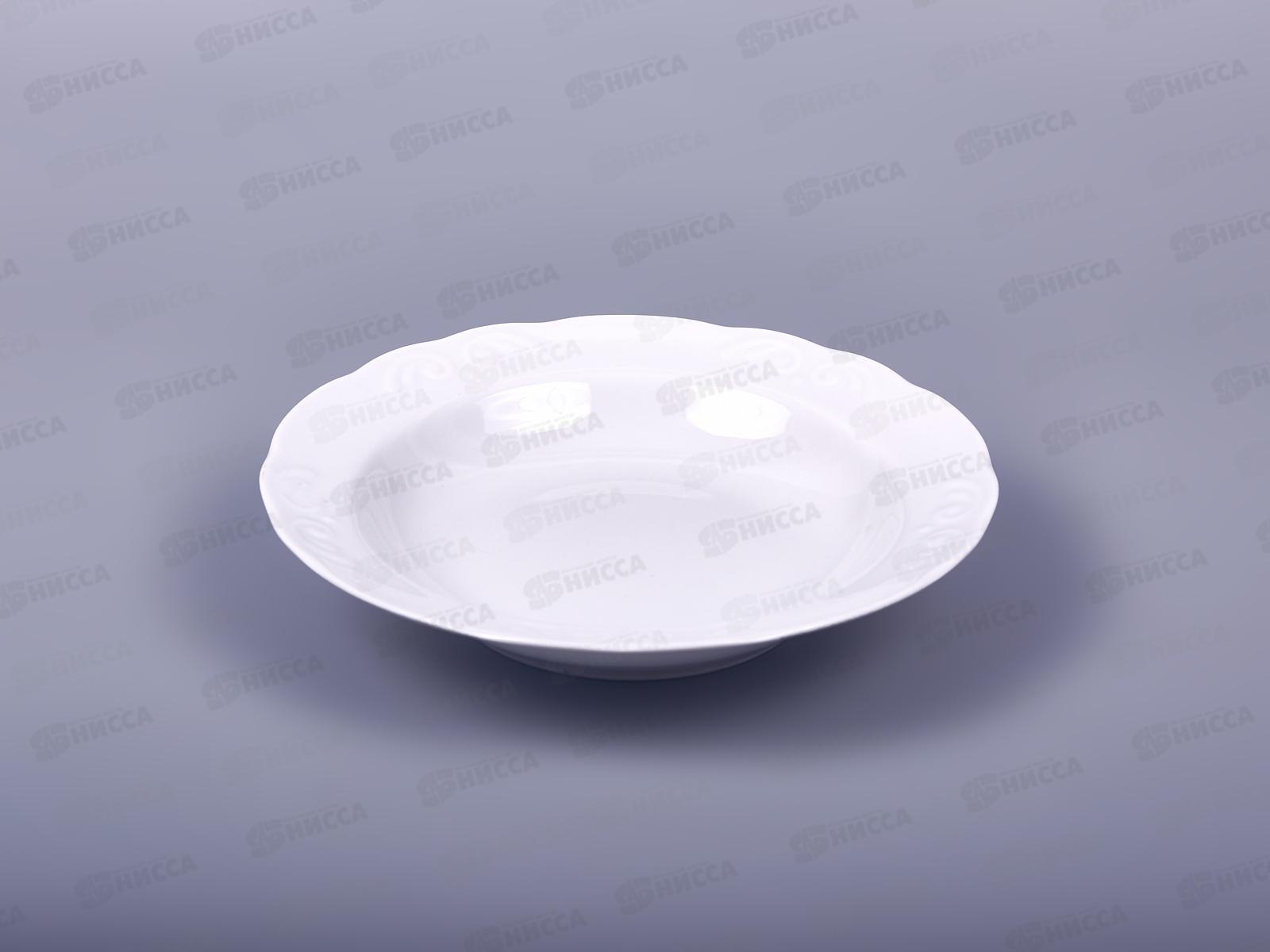Тарелка глубокая 220мм фарфор Надежда белье 9С0686 *12