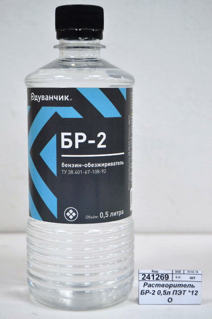 Бензин обезжириватель БР-2 0,5литр ПЭТ *20 Одуванчик
