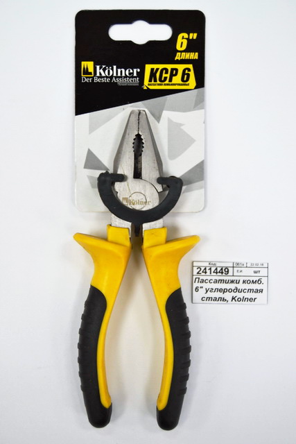 Пассатижи комбинированные  6&quot углеродистая сталь, Kolner KСР 6 *6/60