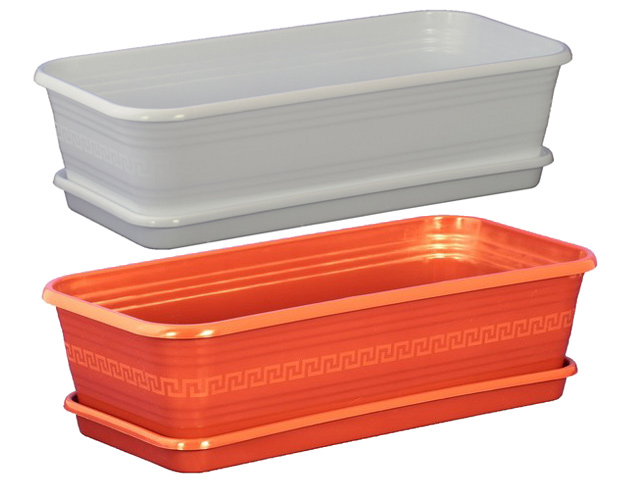 Ящик для рассады 450х225х125 с поддоном Терракотовый (Интерм) *25