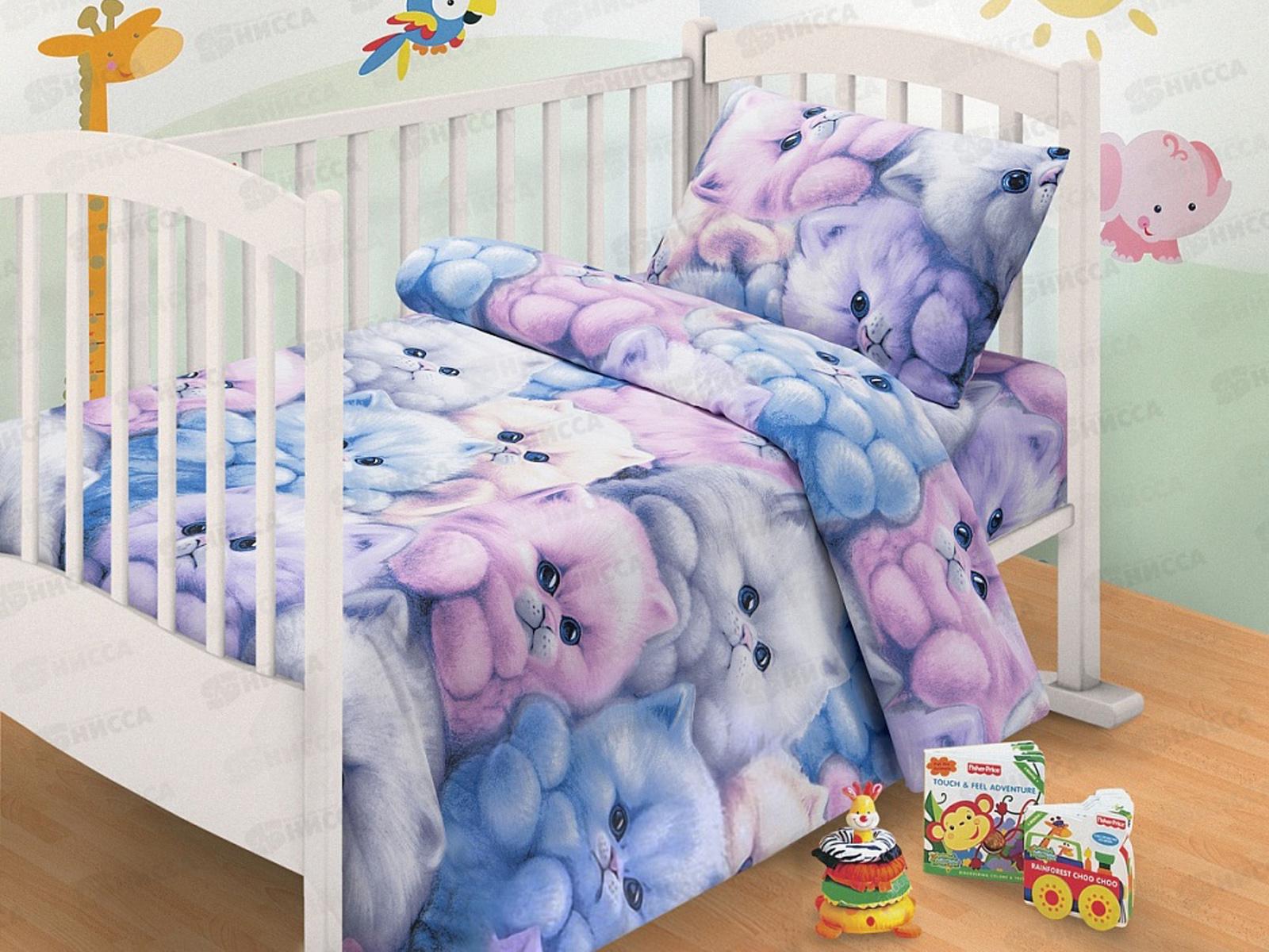 Комплект постельного постельного детский бязь Милашки 150*100