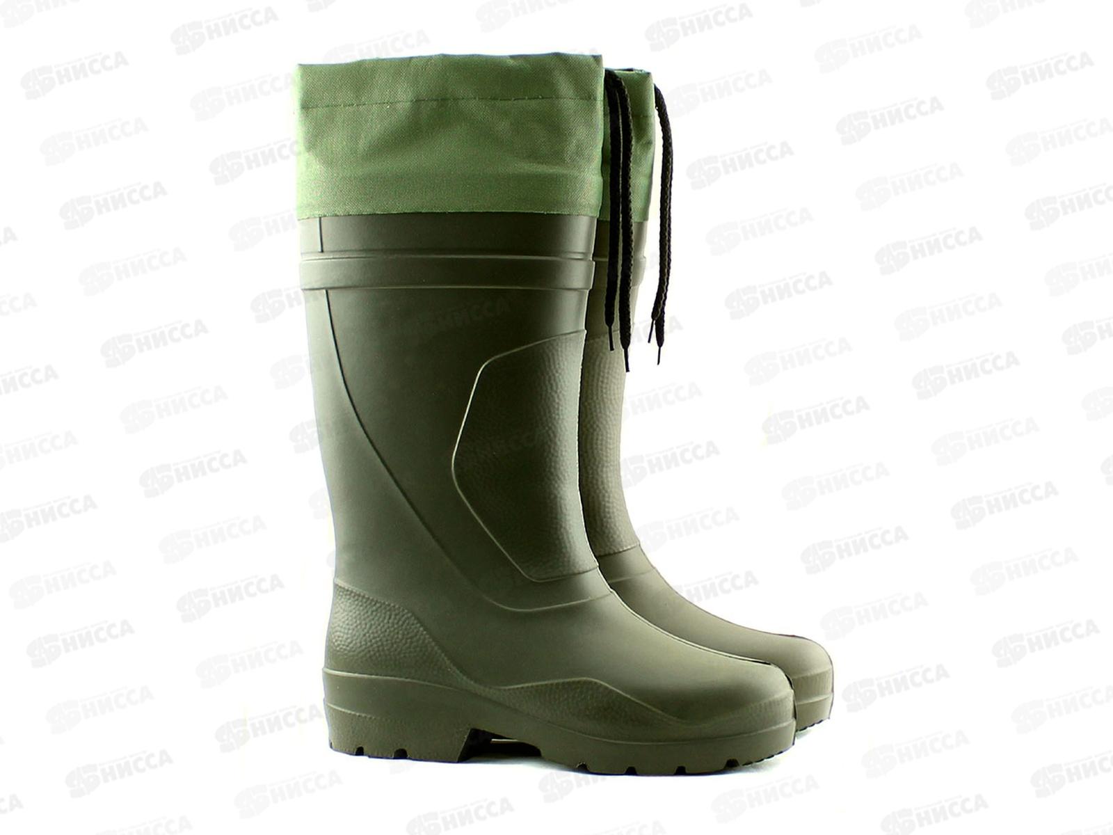 Сапоги муж Д31-НУ из ЭВА с надставкой и утеп олив/черный р.44(285)