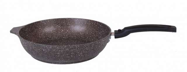 Сковорода 260/60мм съемной ручкой  Антипригарное Покрытие (кофейный мрамор), смк263а *6