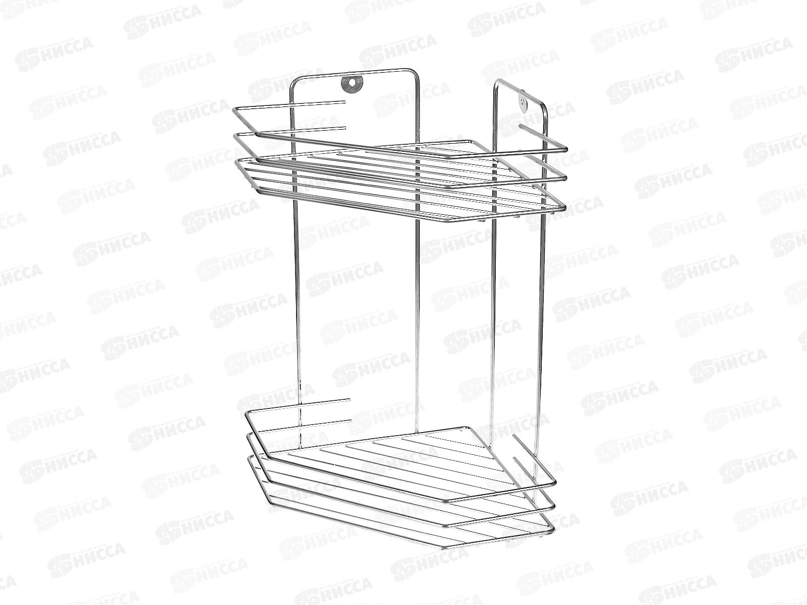 Полка угловая 2х секционная  хром АЛТ 72С *12