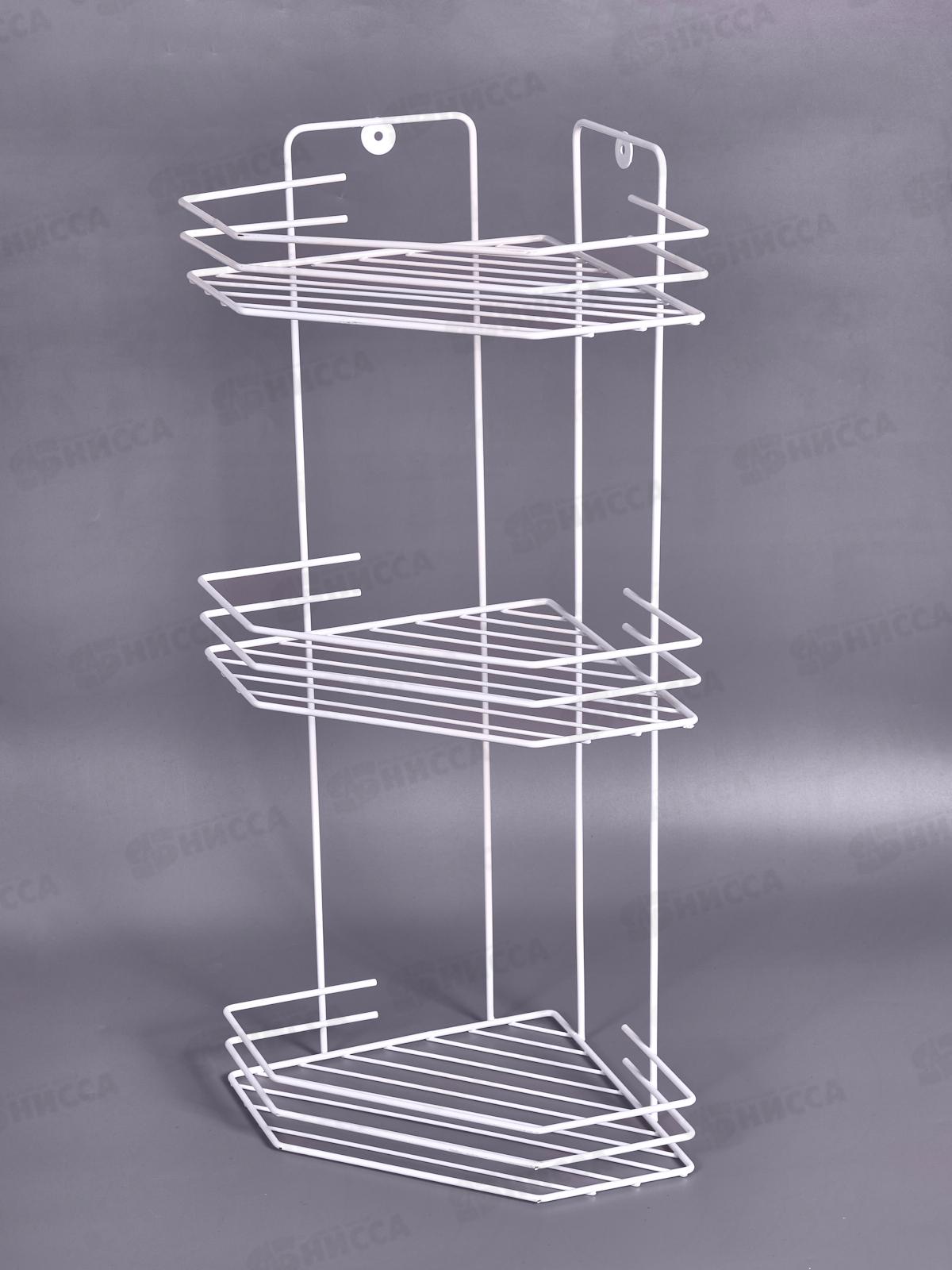 Полка угловая  3х секционная  белая  АМ 73 *8