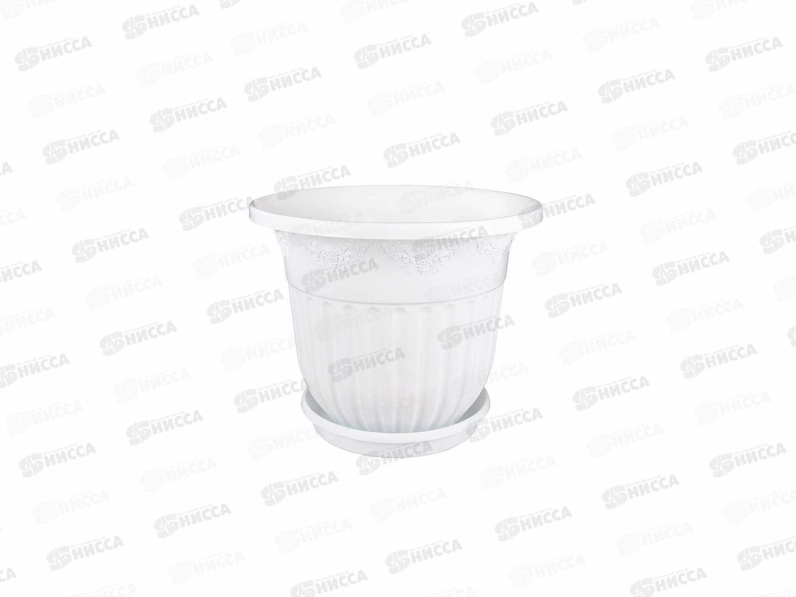 Горшок-Кашпо Лозанна 40л с поддоном  (белый) *5 М1616