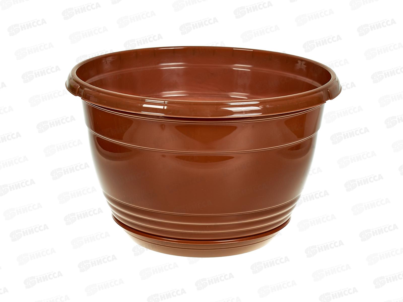 Горшок для цветов Глория 4,2л Терракотовый, D25, с поддоном