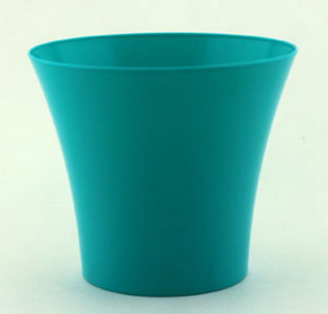 Горшок для цветов Сити 0,6л с поддоном  Бирюза *12