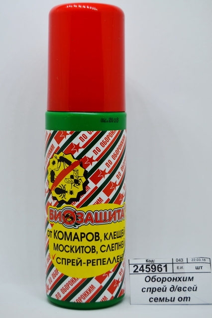 Оборонхим спрей для всей семьи от клещей, комаров 100мл  *36