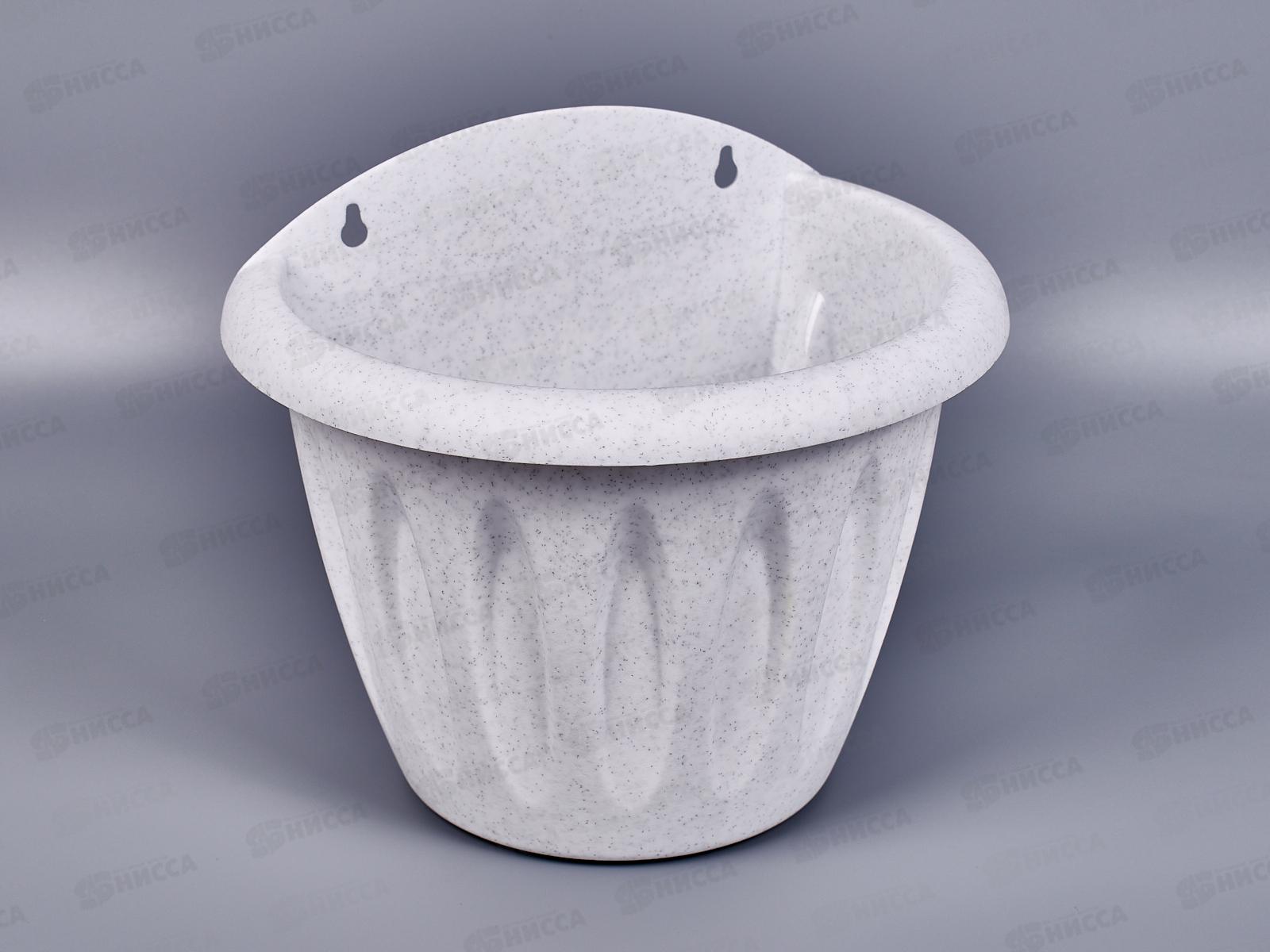 Кашпо настенное Фелиция мраморный  d20см С121М *30