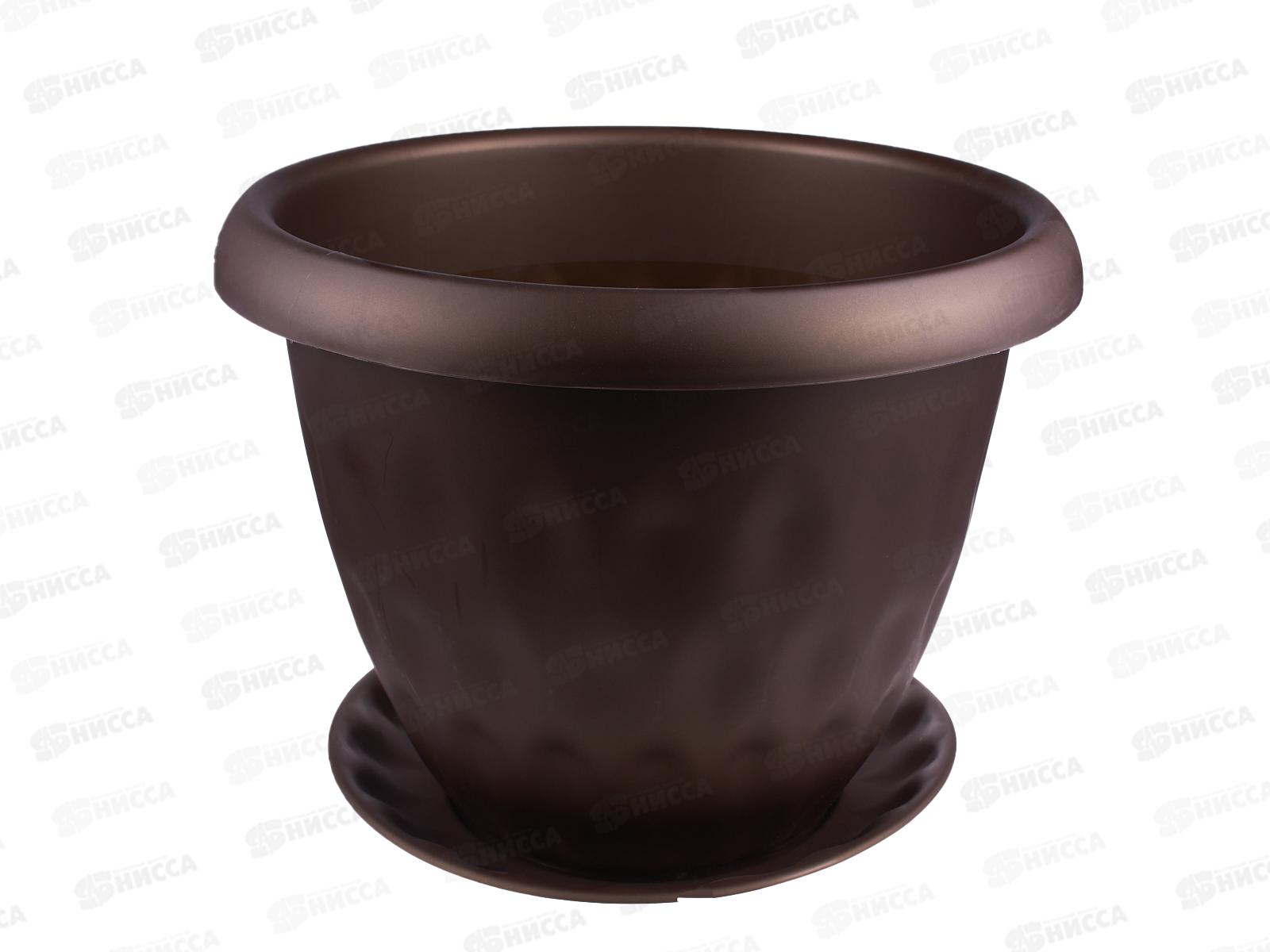 Горшок для растений Розетта золотой с поддоном  21л Д400 С130ЗОЛ *4