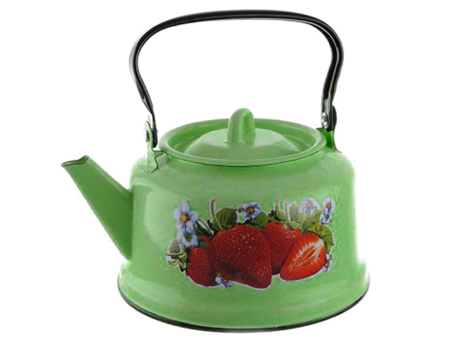 Чайник 3,5л декоративный Клубника садовая с петлей С2713.з*59