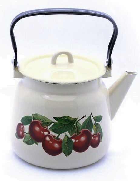 Чайник 3,5л декорированный сферический Вишневый сад с петлей С2716*55  *4