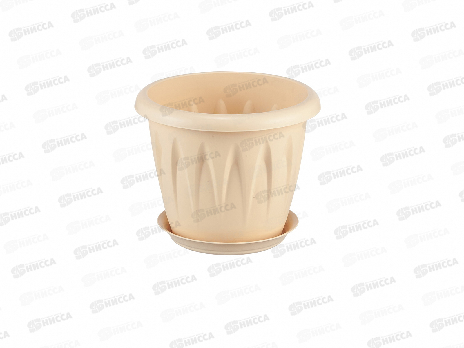 Кашпо АЛИЦИЯ D200мм 2,6л Белая глина с поддоном  *20 М3067