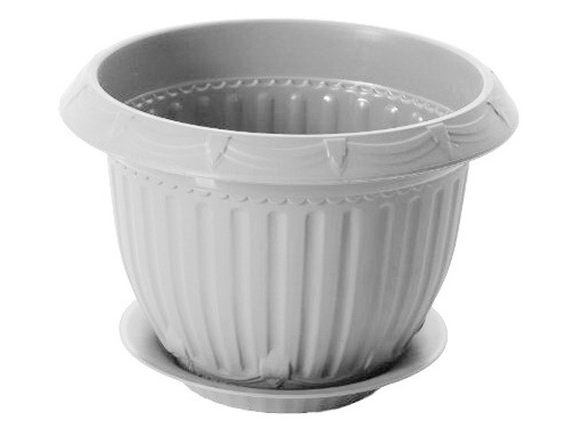 Кашпо Байкал 8л белое Ангарск *5