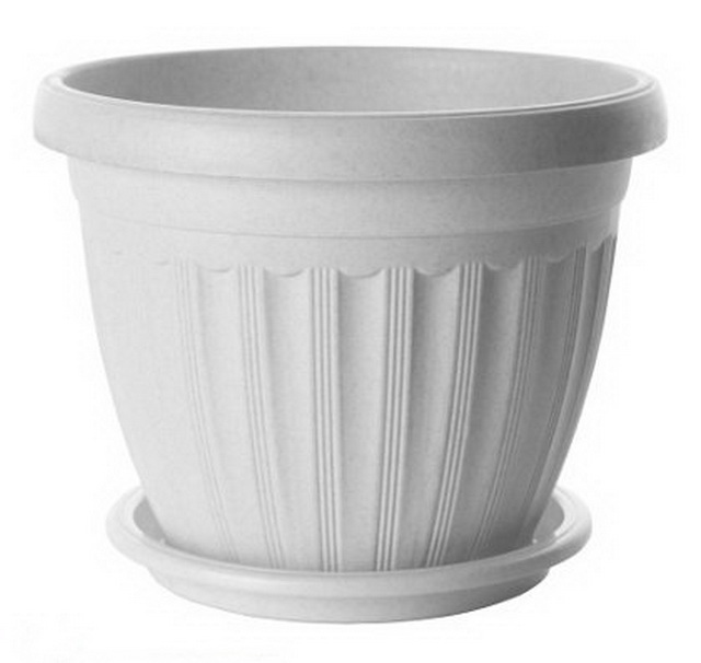 Кашпо Баргузин 6,5л белое Ангарск *8