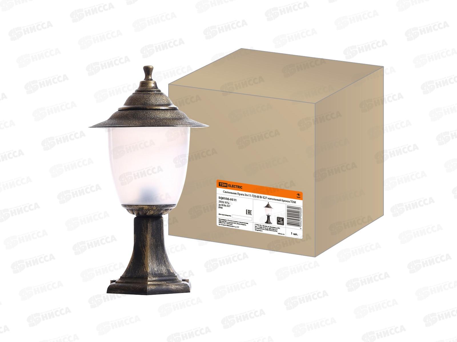 Светильник Прага Эл-11-72Б 60 Вт Е27 напольный бронза TDM, 0511