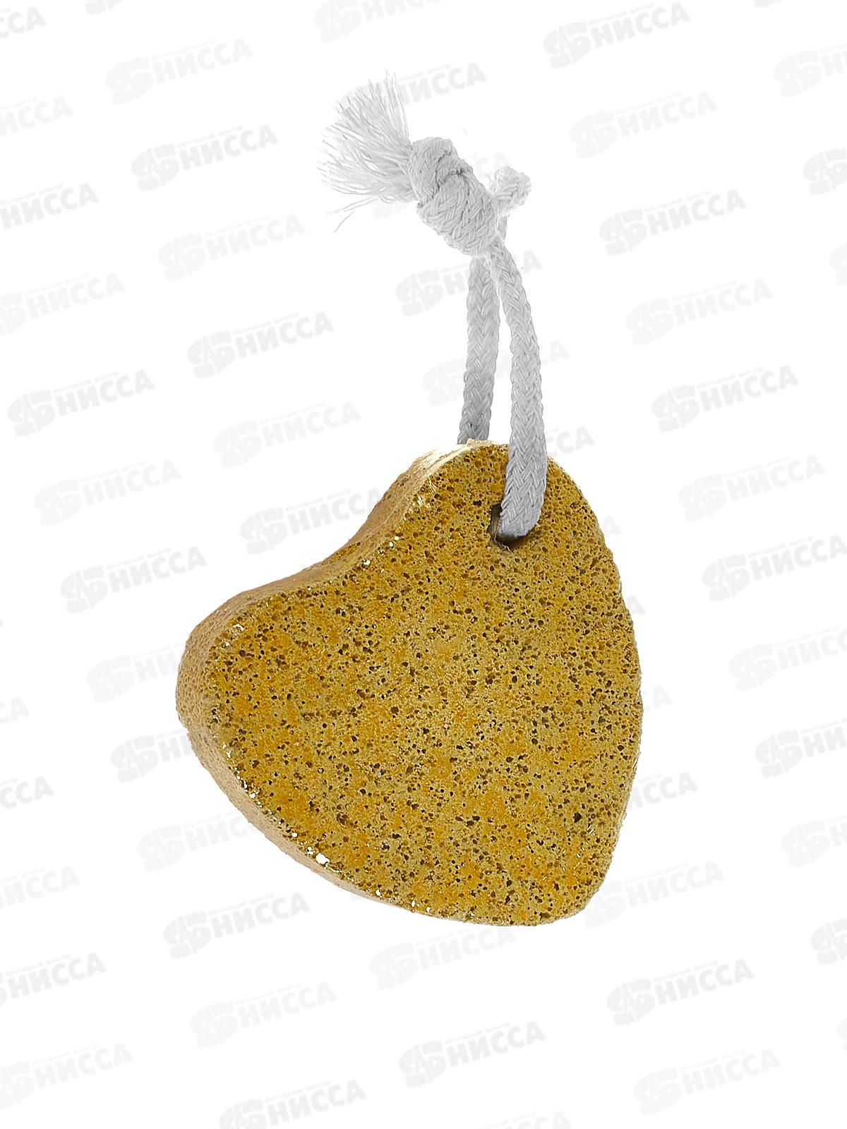 Пемза &quotсердце&quot цветная 7*7*1,5см 110-003 *25