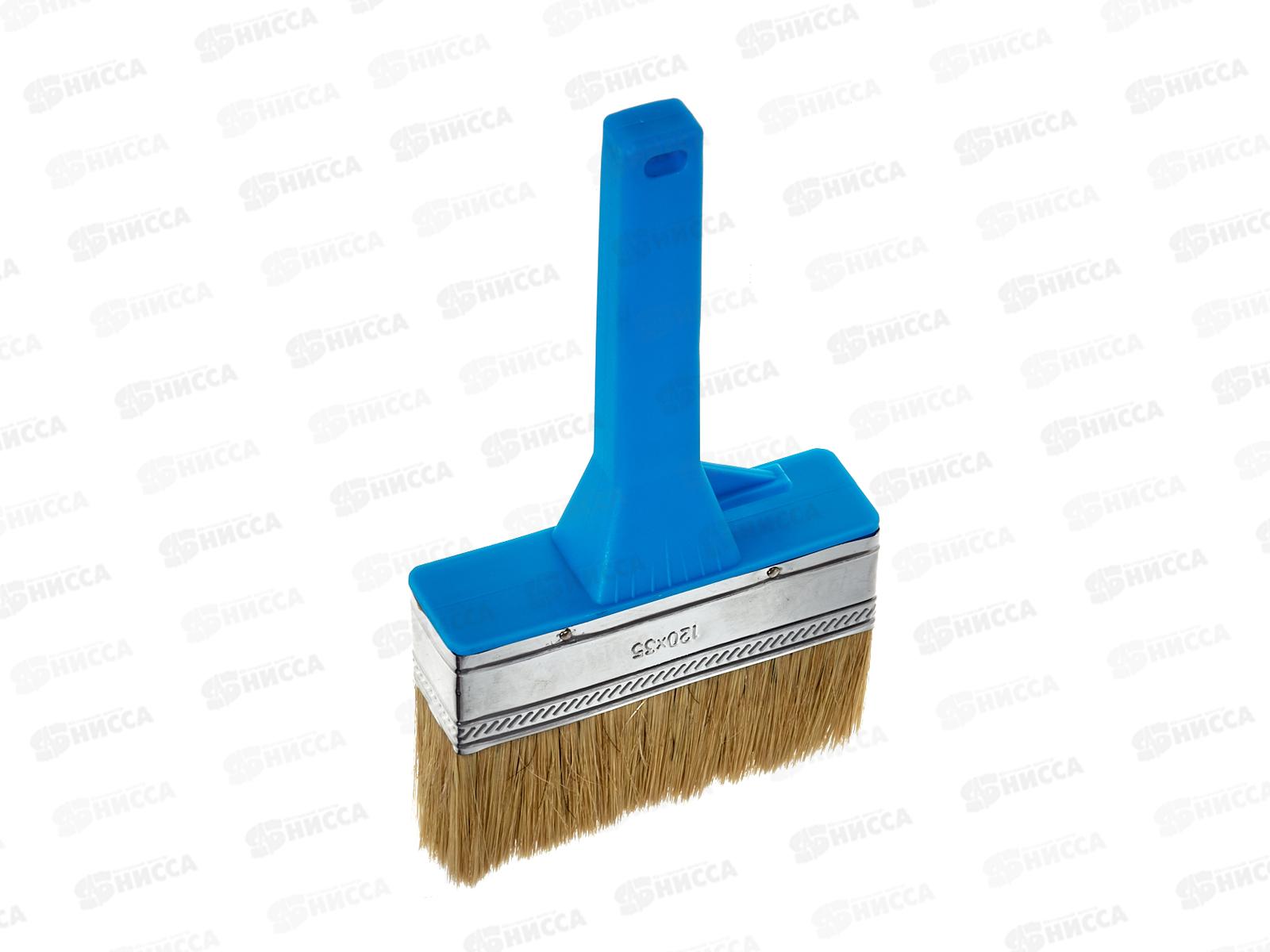 Кисть побелочная, голубая ручка 120х35, AL-4615 *120