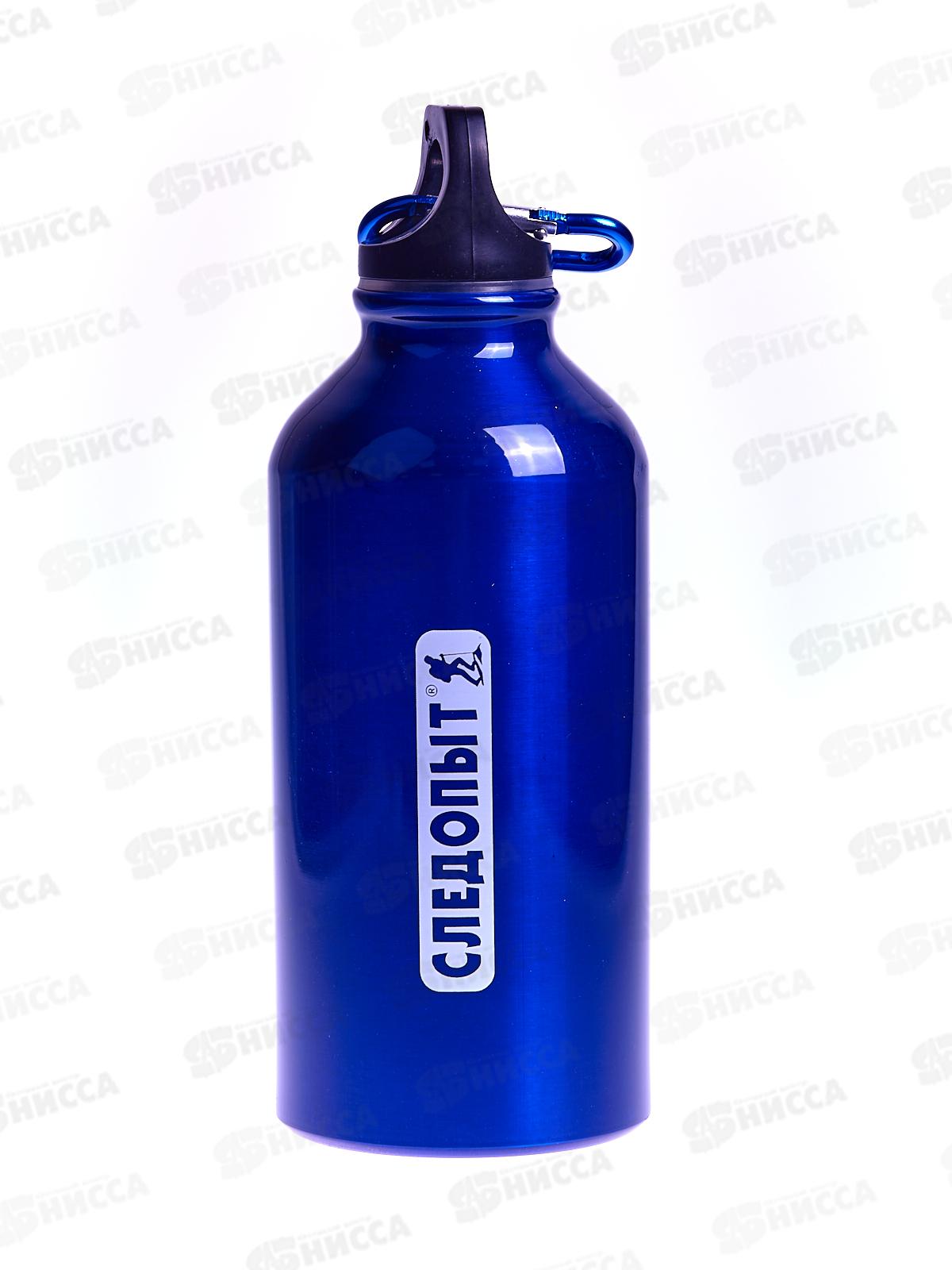 Бутылка питьевая Следопыт, 400мл, алюминиевая, карабин *60