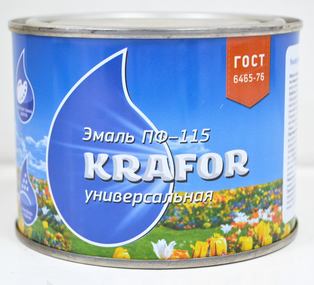 ЭМАЛЬ ПФ-115 белый 0,4кг Крафор *8