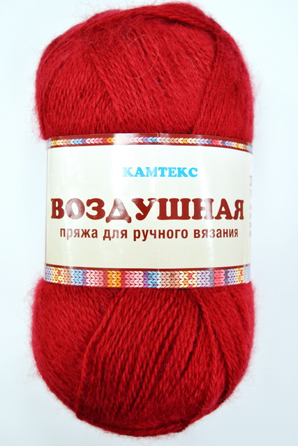 Пряжа Воздушная вишня меринос25% шерсть25% акрил50% 100гр 370м 091