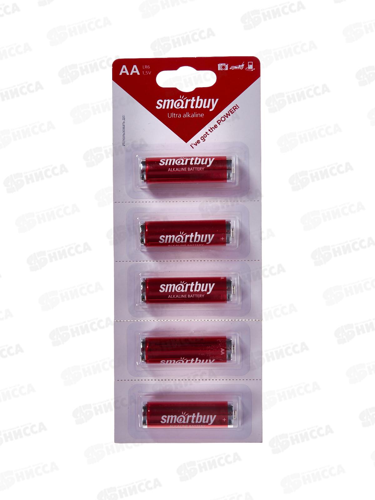 Батарейка SmartBuy LR6/5B strip *5/60/600
