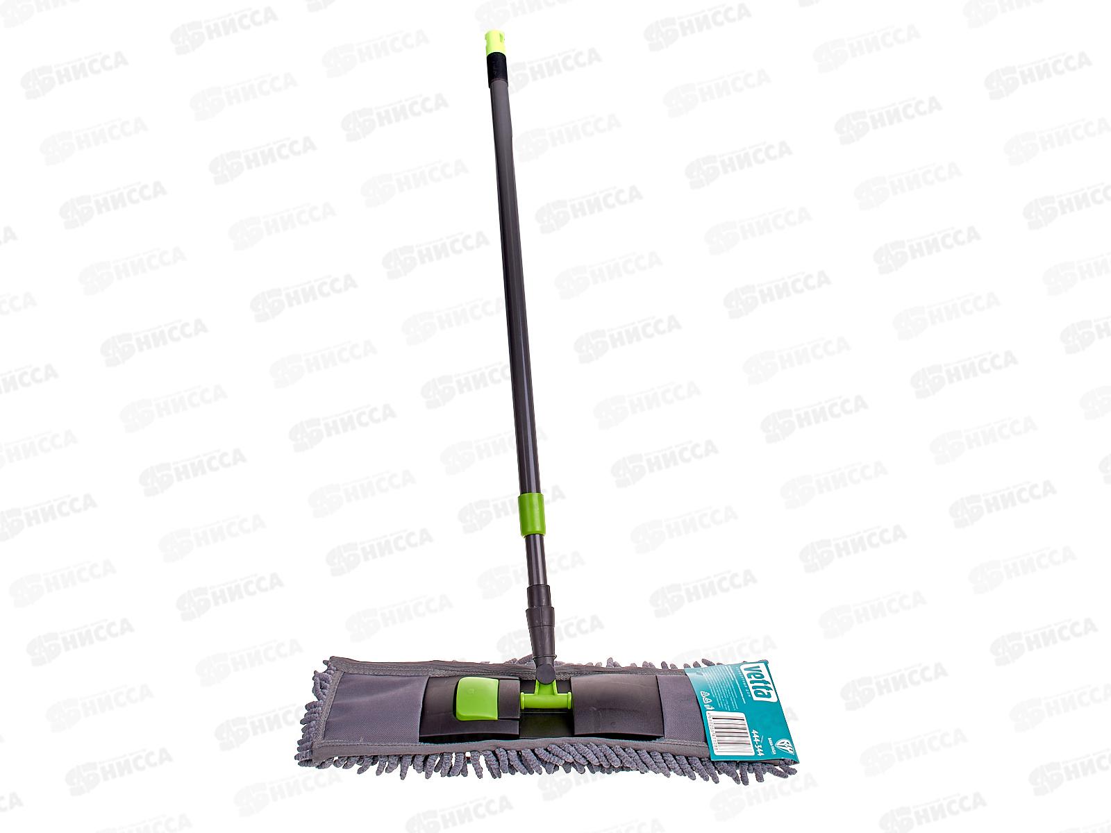 Швабра VETTA "Классик" с плоским мопом микрофибра-шенил с телескопической ручкой 444-344 г