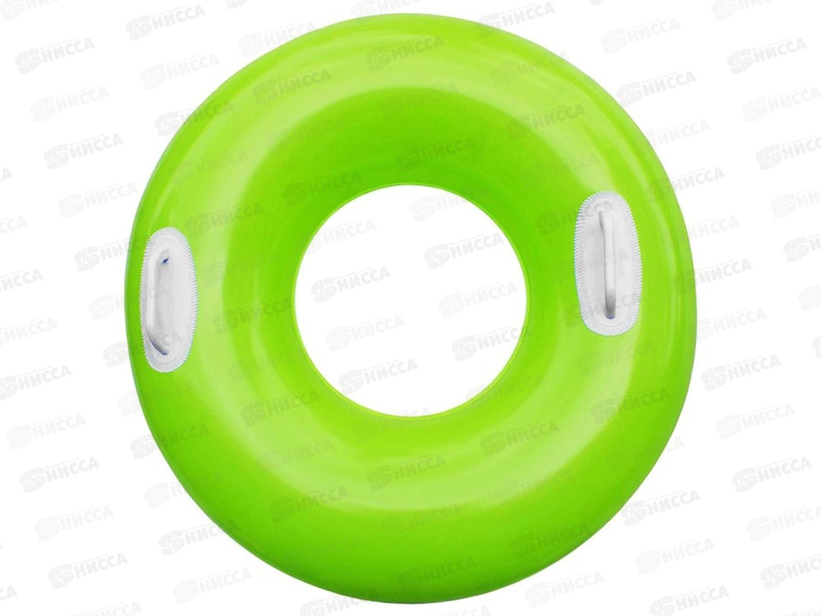 Круг надувной 59258 (76см) Глянцевый с ручками, 3 вида  INTEХ