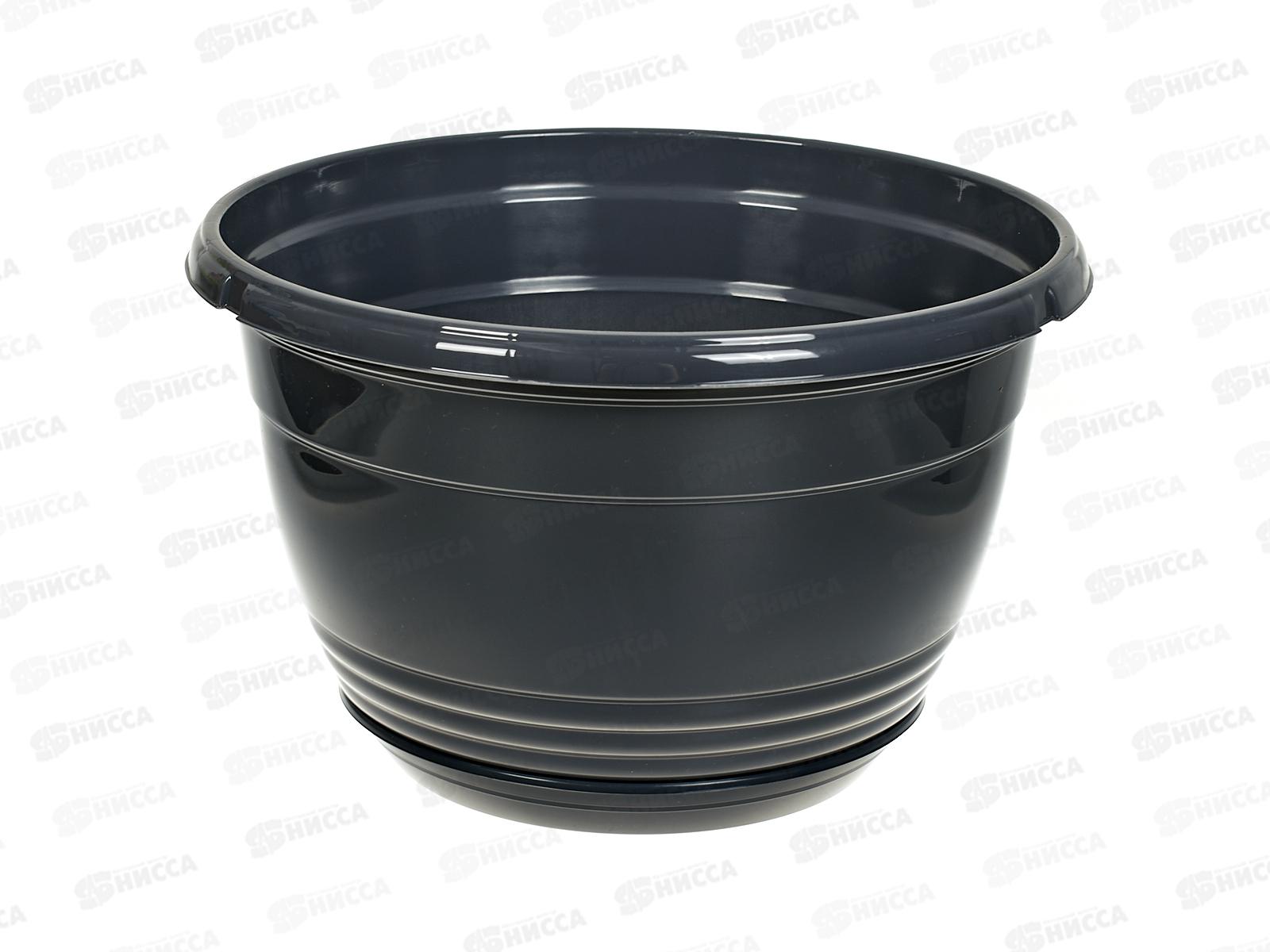 Горшок для цветов Глория 4,2л Антрацит*40