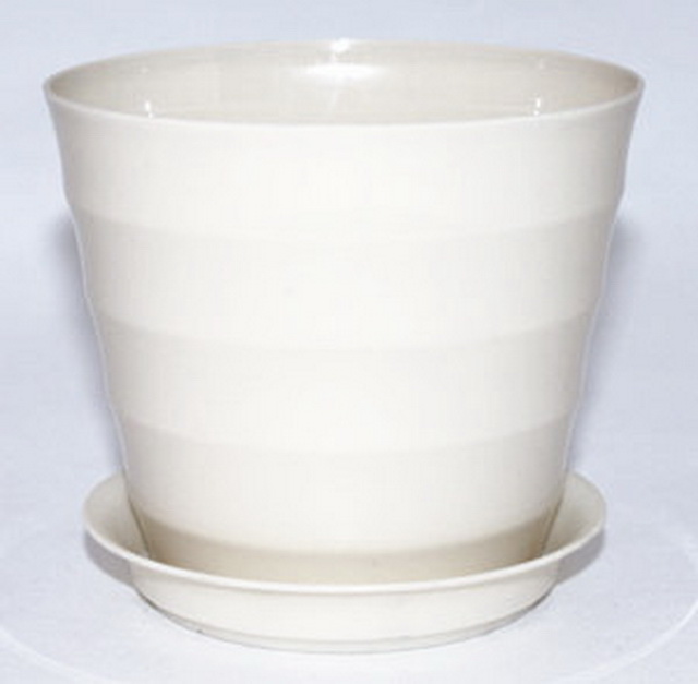 Горшок для цветов Лаура 0,7л  Белый *16