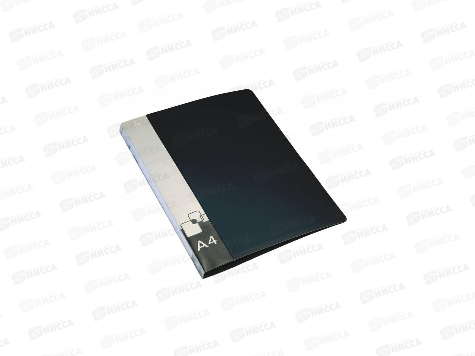 Папка на 2-х D- кольцах 40мм А4 Бюрократ черная, 816527*16