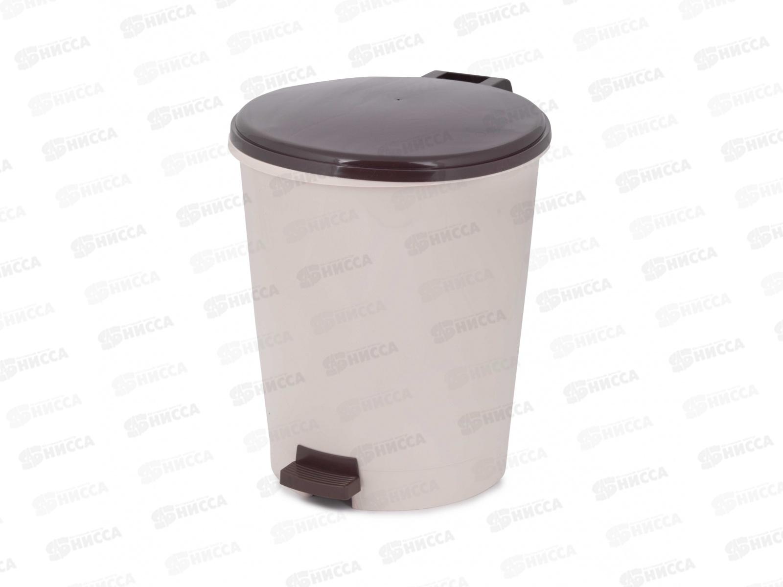 Ведро с педалью 12л слоновая  кость М6805 *2