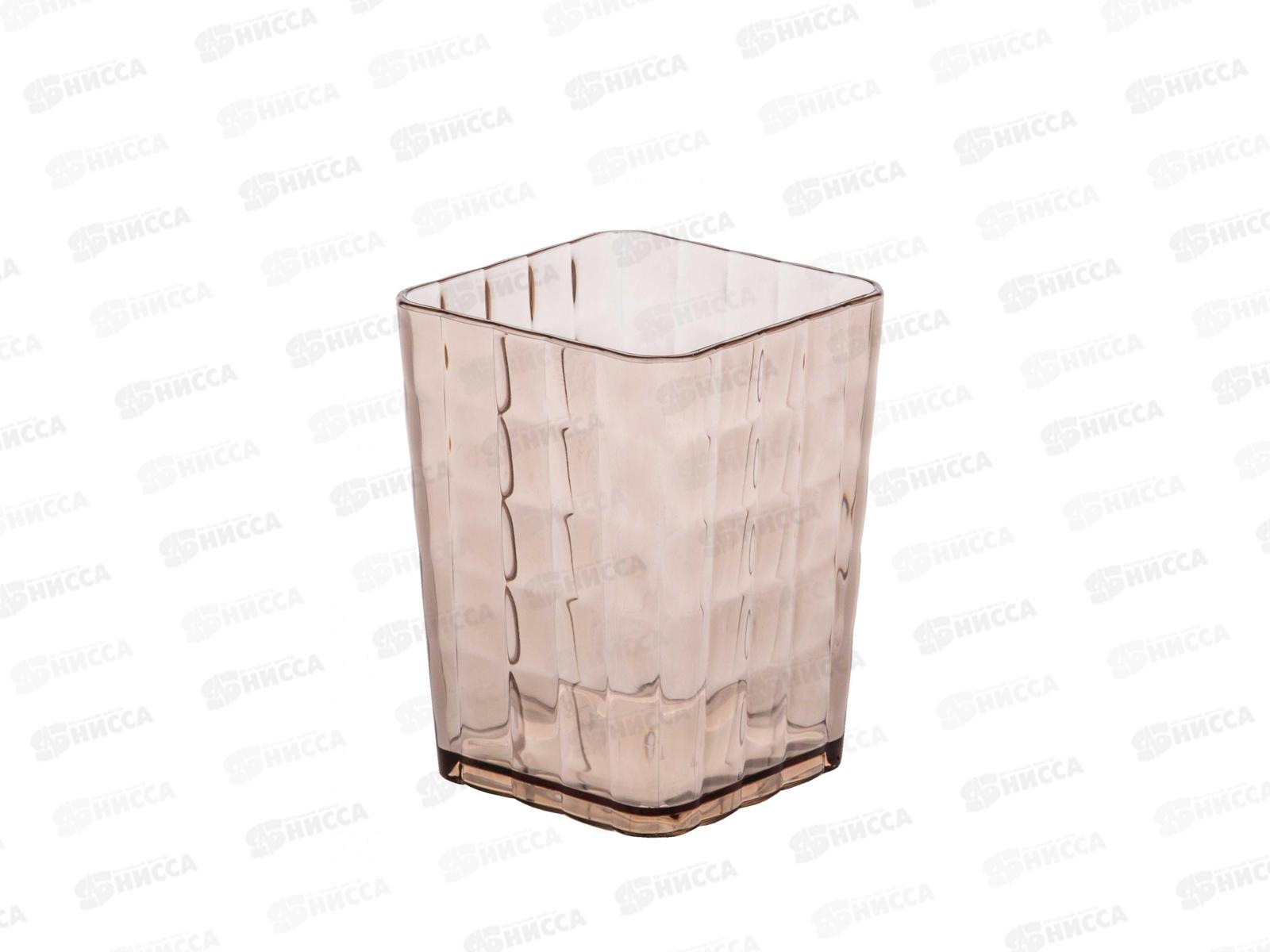 Стакан для зубных  щеток &quotКристалл&quot тонированный М6764 *22