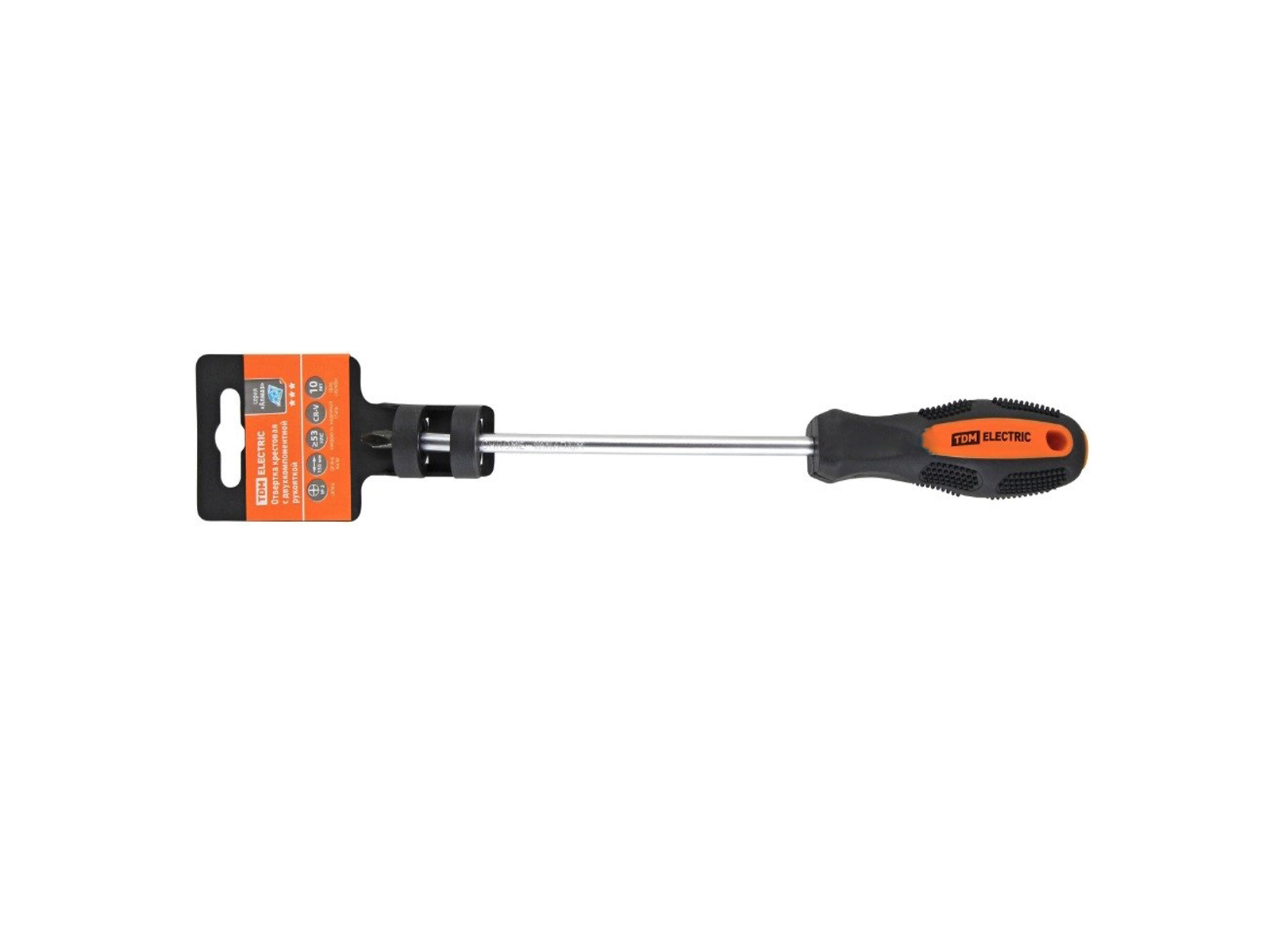 Отвертка крестовая двухкомпонентная Алмаз CR-V PH2*100, 1106 *12/144