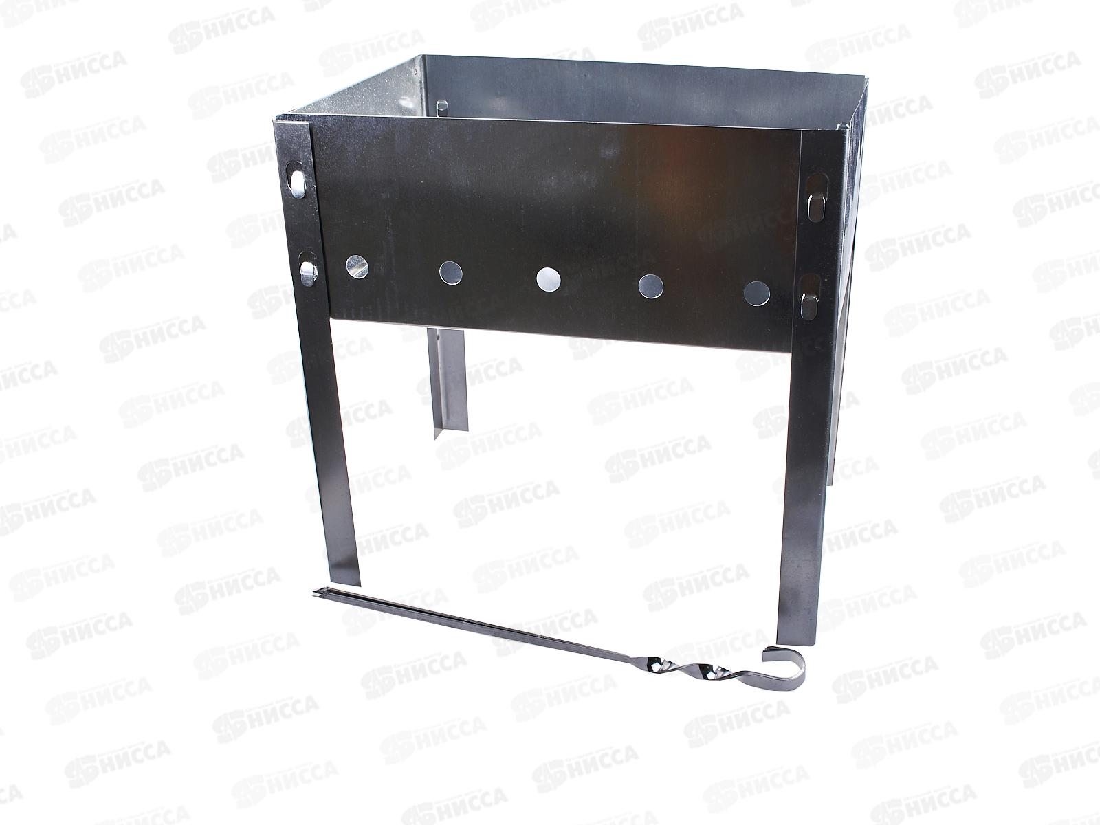 Мангал 350*250*140 в коробке (0,5мм) 5 шампуров уголок М-2 СП0002