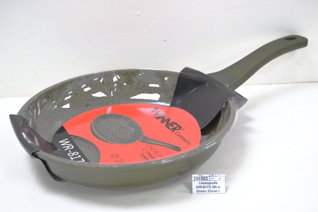 Сковорода WR-8172 28см Green Stone с гранитным покрытием