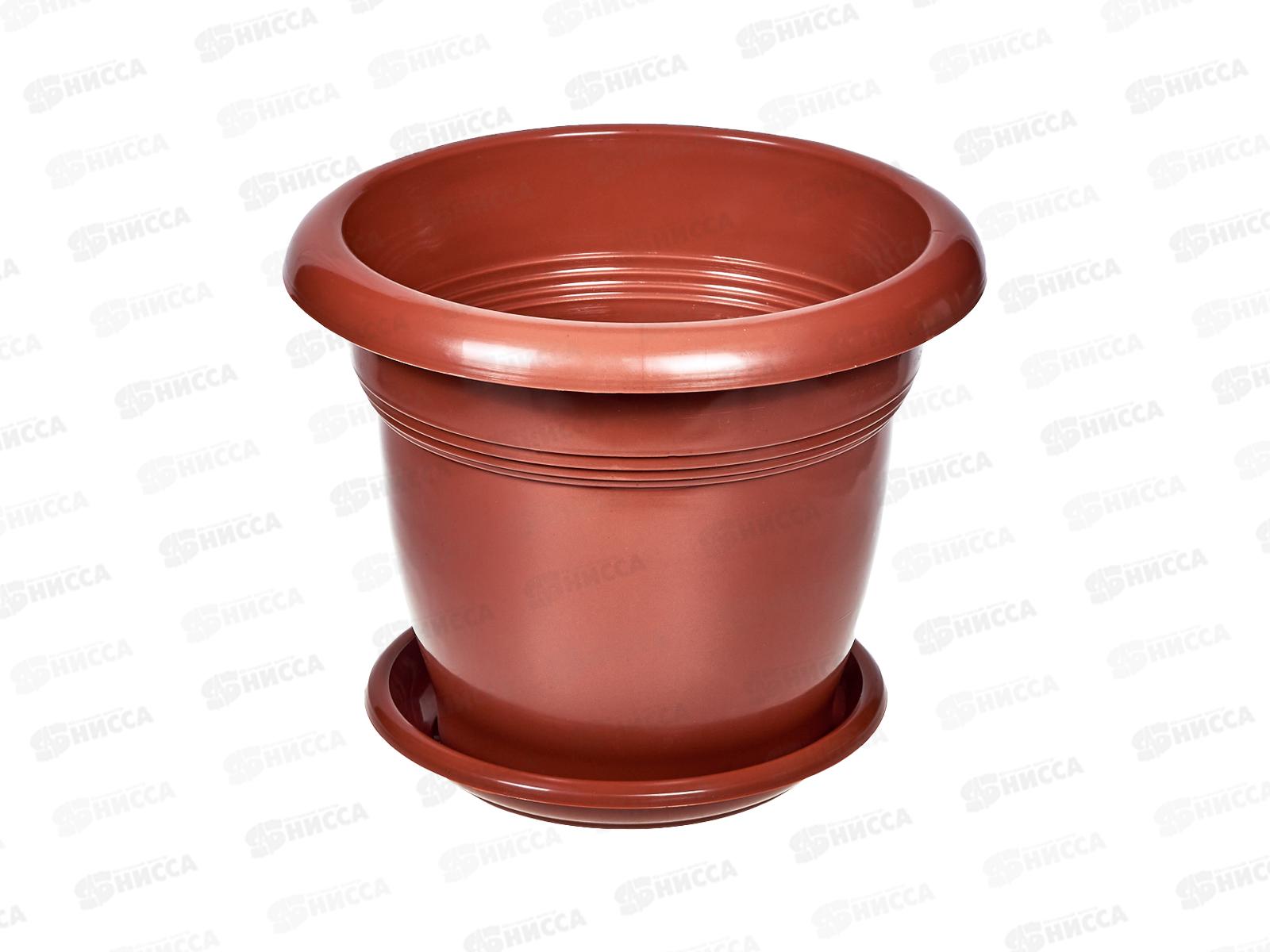 Горшок для растений  1,0л с поддоном  Пластик *25