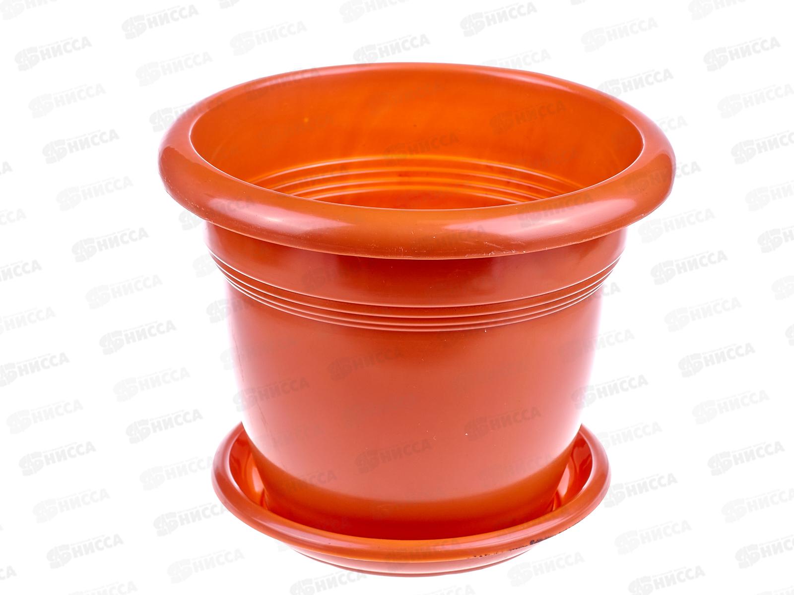 Горшок для растений  2,5л с поддоном  Пластик *25