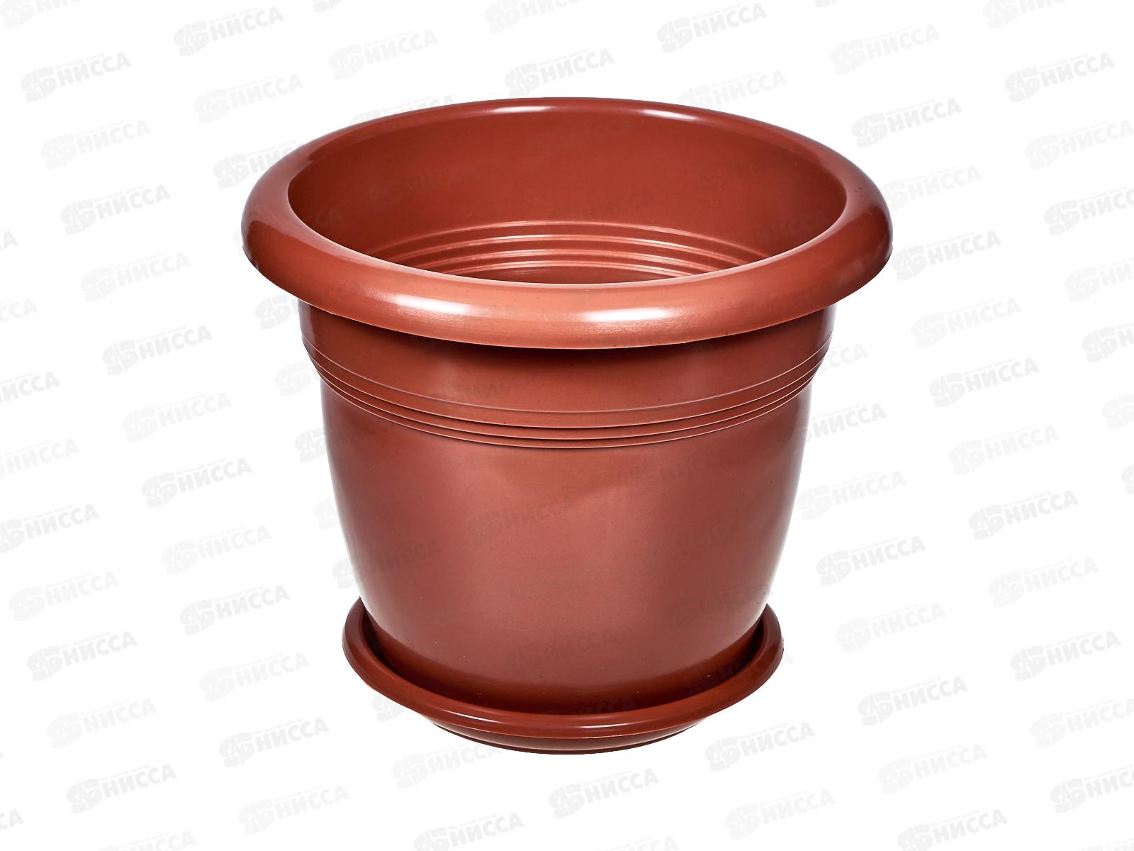 Горшок для растений  3,5л с поддоном  Пластик *25