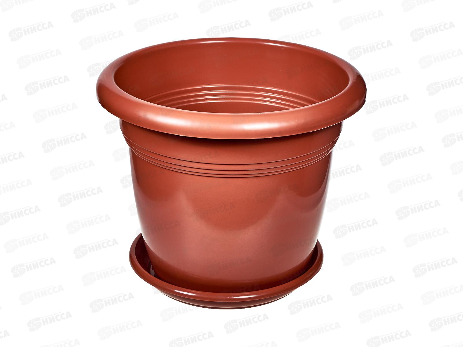 Горшок для растений  4,5л с поддоном  Пластик *25