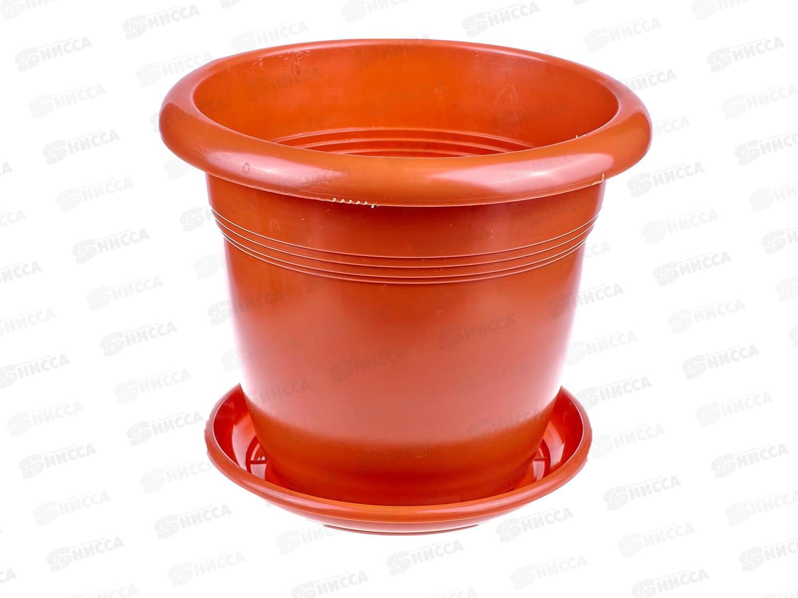 Горшок для растений  6,0л с поддоном  Пластик *25