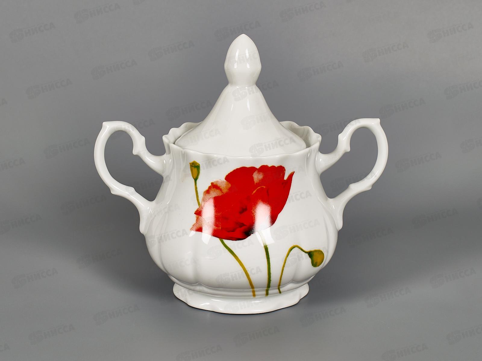 Сахарница 550 см3 &quotРоманс&quot Алый мак 5С0029 *12