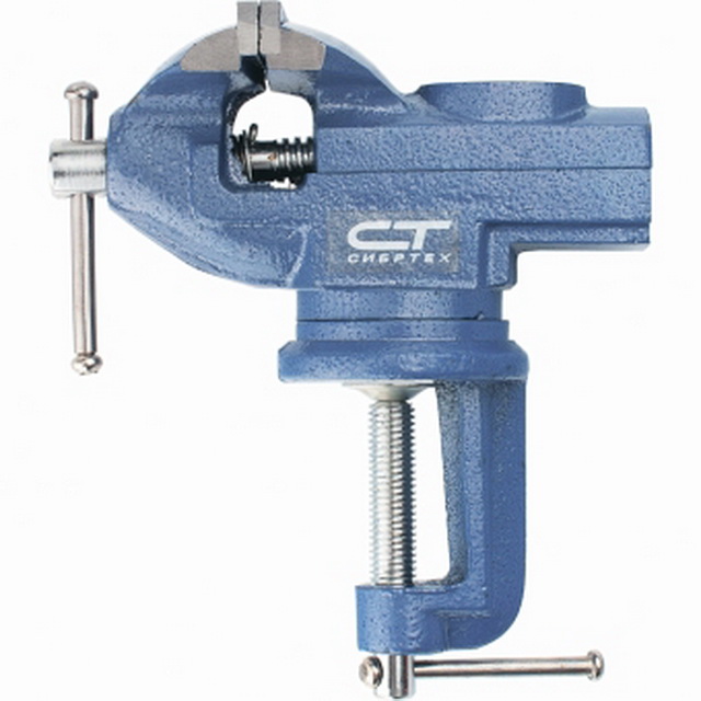 Тиски слесарные, настольные, поворотные,  50мм, наковальня, Сибртех, 18668