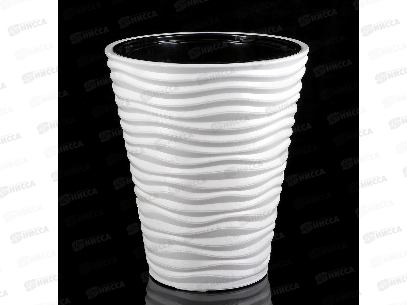 Кашпо ДЮНА D340мм 9/19,5л вставка Белый М3401 *1