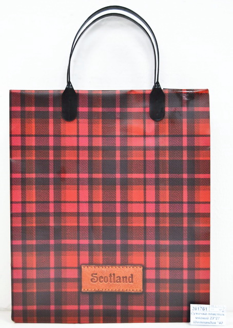 Сумочка пластиковая мягкий 23*27 Шотландия *40
